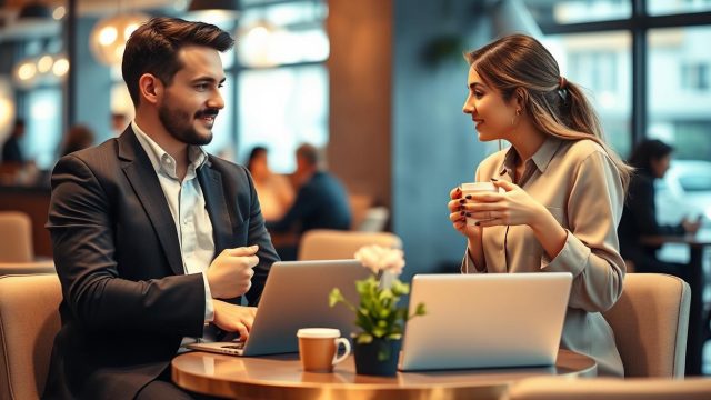 Due persone scelgono tra incontri online e nuove amicizie
