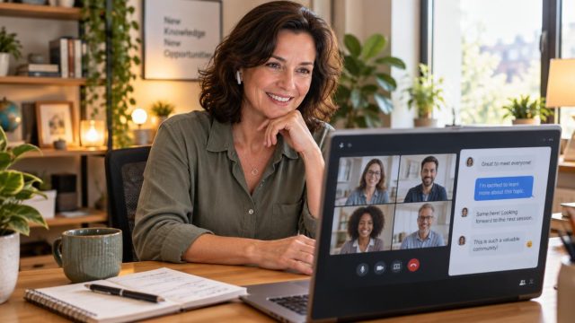 Persona single esplora nuove conoscenze e incontri online