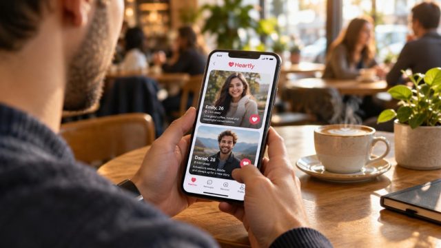 Persona valuta app di incontri gratis prima di conoscere nuove persone